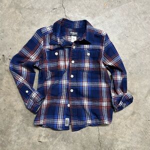 OshKosh B'gosh Navy and Red Plaid Shirt
